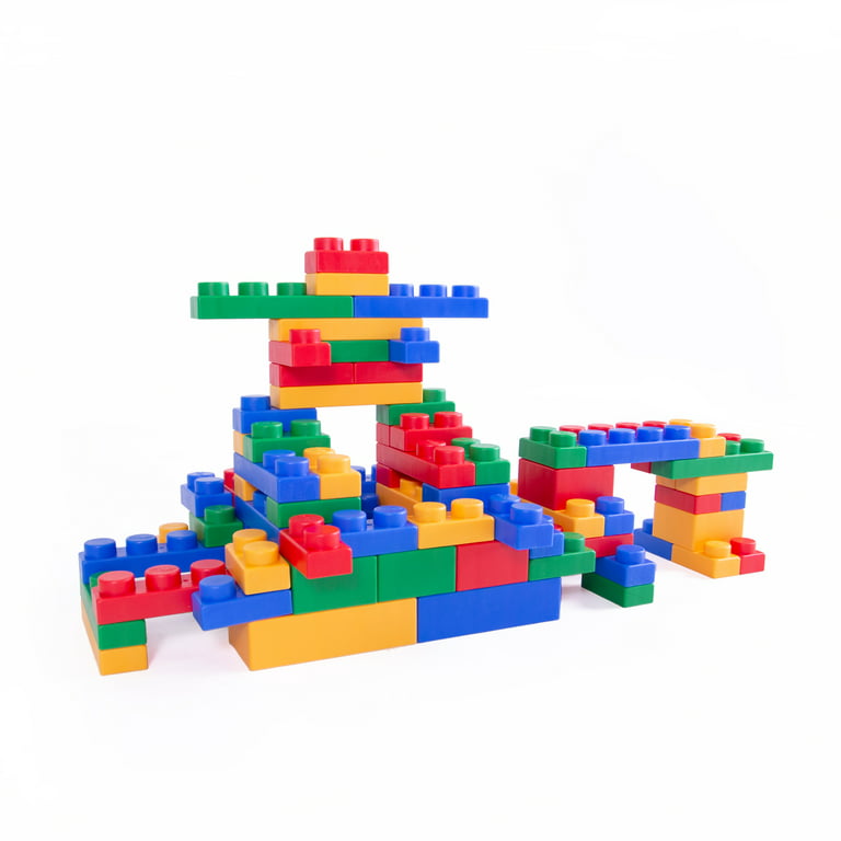 Multi-Color Toddler Foam Block Playset, Soft Stacking Play Module Blocks Big Foam Shapes for Babies and Kids Building, Multicolor