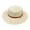 white, variant on Women's Classic Flat Top Straw Sun Hat: Wide Brim Beach Vacation Hat with Brown Leather Buckle