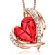 thumbnail image 1 of Collares con colgante de corazón de amor para mujer, tono plateado, tono oro rosa, cristales, piedra natal, día de San Valentín, joyería, regalos para mujer, fiesta, día de aniversario, cumpleaños Ormromra  WRMH-201-2, 1 of 1