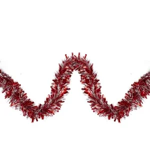 Northlight 12' Soft Gold And Silver Wide Cut Christmas Tinsel Garland - Unlit