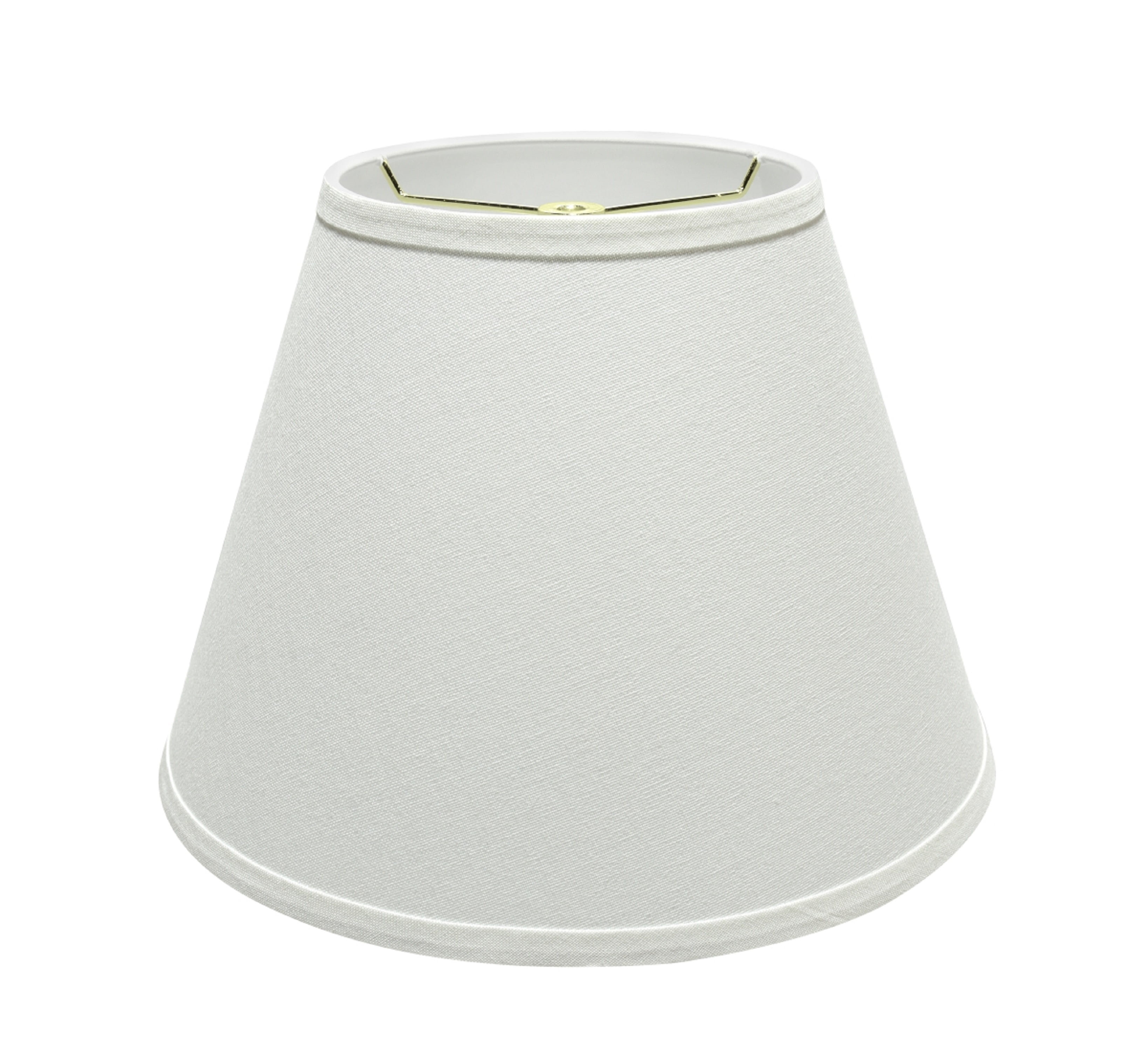 Aspen Creative 32682 Transitional Hardback Empire Shaped Spider Construction Lamp Shade in White, 13" wide (7" x 13" x 9 1/2")