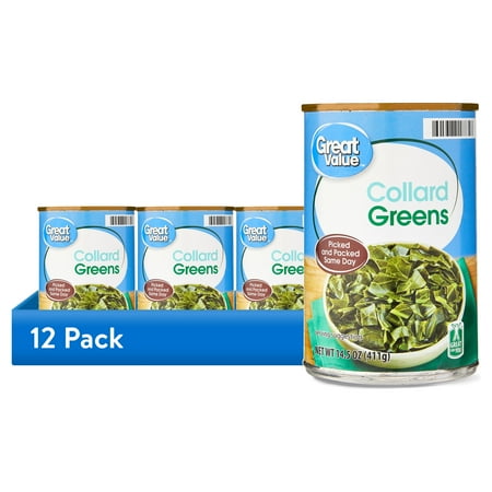 (12 pack) Great Value Canned Collard Greens 14 oz