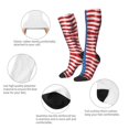 thumbnail image 4 of America Flag Pattern Knee High Socks for Women Long Leg Warmers Socks, 4 of 7
