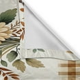 thumbnail image 2 of Ambesonne Sunflower Window Valance, Plaid Autumn Tones Leaves, 54" X 18", Pearl Eggshell Grey Teal, 2 of 5