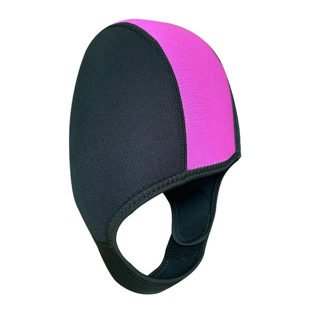 Chapeau de Plongée Thermique Élastique pour Femmes et Hommes 2.5mm Noir et Rouge