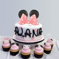 thumbnail image 4 of Mouse Cake Topper Pink Bow and Ears Decorations for Baby Girl Birthday, 4 of 6
