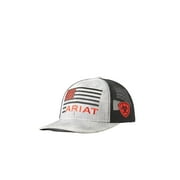 ARIAT Youth American Flag Embroidered Cap, Grey/White