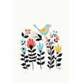 thumbnail image 2 of Annie Bailey Art 11x14 White Modern Wood Framed Museum Art Print Titled - Folk Art Garden, 2 of 4