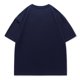 thumbnail image 4 of Camisas Elvqul para Hombre Casuales Manga Corta Con Bolsillos Liso Algodón Botones Cuello Redondo Azul Marino, 4 of 4