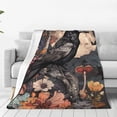 thumbnail image 1 of Balery Moonlit Crow Blossoms Manta de Felpa Suave y Acogedora – Cobija de Franela Aterciopelada para Cama, Lavable y Cálida para Sofá, Mascotas, Transpirable-40"x30", 1 of 7