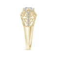 thumbnail image 3 of ANGARA Natural Diamond Filigree Engagement Ring in 14K Yellow Gold for Women (Size-5.3mm| Color-I-J| Clarity-I1-I2) | April Birthstone, Anniversary, Jewelry Gift for Women | Natural Diamond Ring, 3 of 9