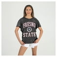 thumbnail image 3 of Women's Gameday Couture Black Fresno State Bulldogs Relaxed Fit Victory Mode Flutter Sleeve T-Shirt, 3 of 7