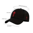thumbnail image 2 of GBSYEWXS Women Baseball Cap Fashion Cross Print Red Hat Summer, 2 of 3