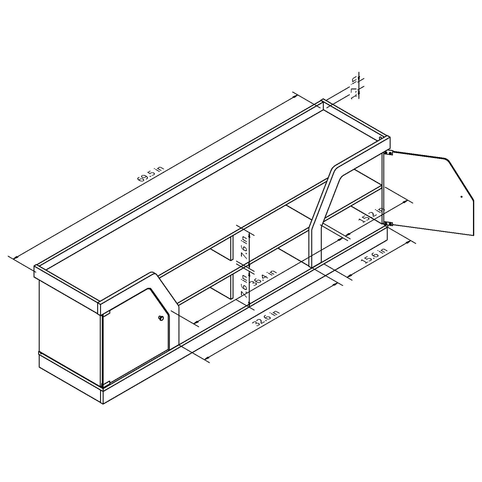 Furniture of America Faullin TV Stand for TVs up to 78", Espresso
