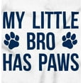 thumbnail image 2 of My Little Bro Has Paws Cute Pet Owner Romper Boys or Girls Infant Baby Brisco Brands 24M, 2 of 6