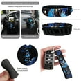 thumbnail image 6 of Yuyamidu Blue Butterfly Car Seat Cover Set of 15 Flower Steering Wheel Cover Seat Belt Pads Garbage Bag Air Vent Pocket Rearview Mirror Cover Car Coasters Keychain Fit for SUV Van Sedan, 6 of 7