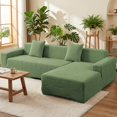 thumbnail image 3 of CJC Stretch Sectional Couch Covers - 2 pcs Spandex Sofa Covers with Elastic Bottom for L Shape Corner Sofa Furniture Protector (Green, 3 Seat + 4 Seat), 3 of 9