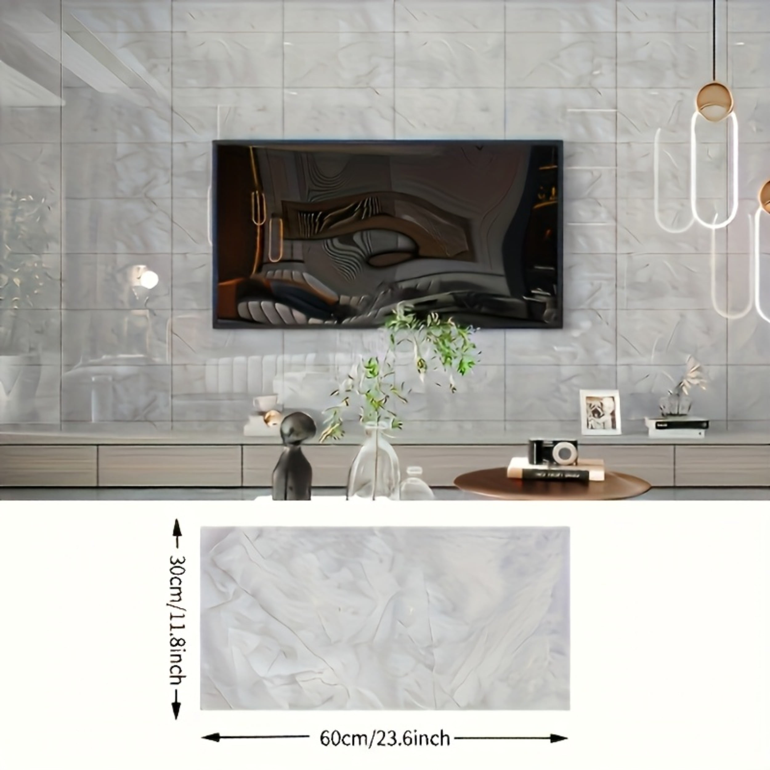 Peel and Stick Wall Panels, Marble PVC Waterproof Backsplash Tiles for Kitchen, Bathroom, Peel and Stick Tile