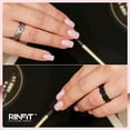 thumbnail image 5 of Rinfit Silicone Rings for Women & Men - Couple Sets Rubber Wedding Bands - Inner Step Edge & Space Collection - Gunmetal Gray, Black, 5 of 12