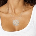 thumbnail image 2 of Personalized Handmade Gated Monogram Necklace in Sterling Silver or 14kt Gold Plated Sterling Silver, 2 of 4