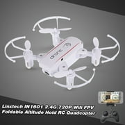 Angle View: Linxtech IN1601 2.4G 720P Wifi FPV Foldable Altitude Hold RC Drone Quadcopter