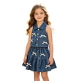 thumbnail image 4 of WERYOUNG Girls Summer Outfits Sleeveless Denim Vest And Skirt With Bow Neckline Western Style Two Piece Sets For Kids Comfortable Clothing Sets 2-3 Years, 4 of 7