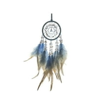 Bfogop Dream Catcher 18.5 Inch Car Rear View Mirrior Hanging Accessories, Crystals Stones Feather Pendant Interior Rearview Mirror Decoration Car Charms Pendant Gift