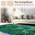 thumbnail image 2 of ODIKA 3'x5' Machine Washable Non-Slip Area Rug, Vibrant Boho Botanical Aesthetic High Traffic Rug, Blue, 5815, 2 of 7