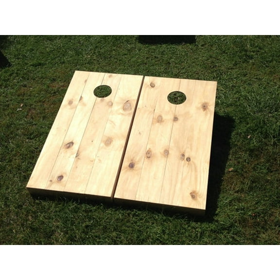 Unstained / Unfinished Wood Slat Custom Cornhole Board