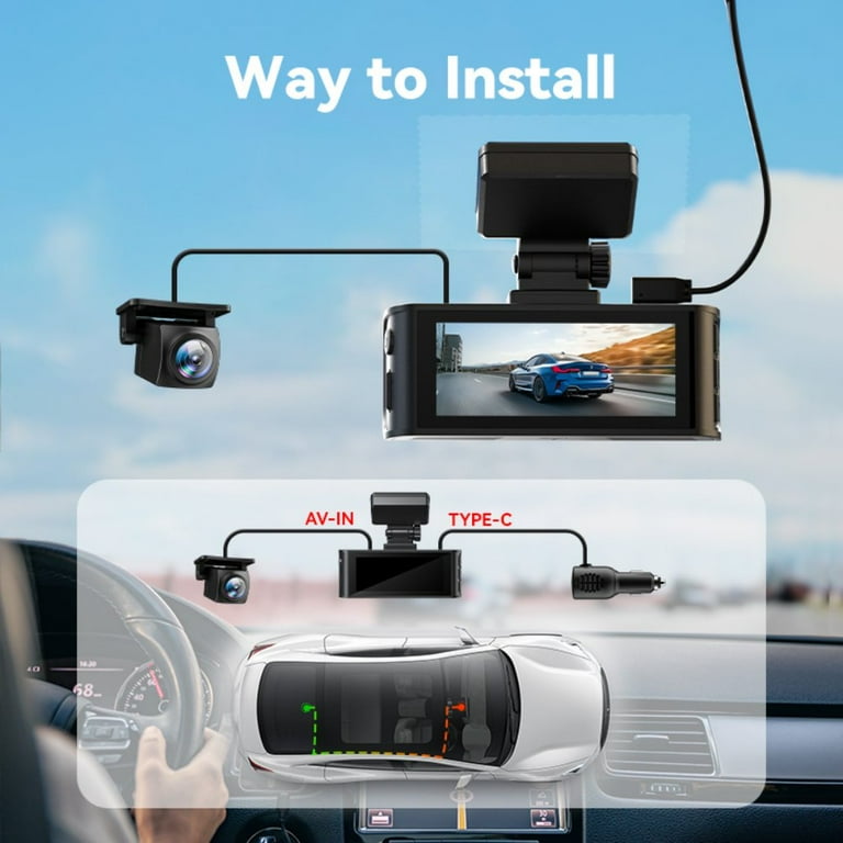 REDTIGER Dash Cam Front and Rear, Ultra HD 4K Front Plus 1080P