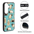 thumbnail image 2 of WIRESTER Shockproof Soft Rubber Cover Case for Samsung Galaxy S26 6.3" 2026, Pug Funny Playful Postures Teal, 2 of 5