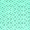 thumbnail image 1 of Ahgly Company Indoor Square Trellis Turquoise Blue Contemporary Area Rugs, 5' Square, 1 of 4