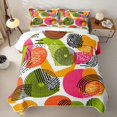 thumbnail image 2 of Homewish Watercolor Boho Geometric Bed Spread Queen,Circle Lines Queen Coverlet Set,Pink Green,3 Pieces, 2 of 7