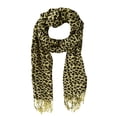 thumbnail image 2 of Peach Couture Animal Leopard Print Sheer Scarves Summer Shawls Wraps Fringes, 2 of 8
