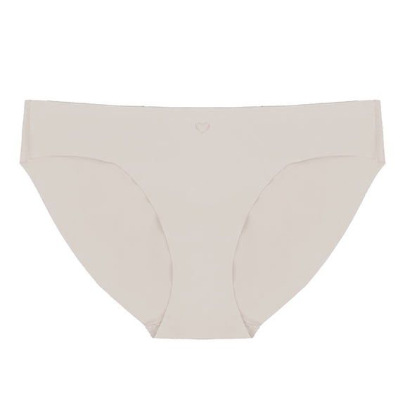 Lumtrix Low Rise Underwear for Women Seamless Workout Bikini Panties Heart Cutout Stretch Briefs Complexion L