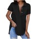 thumbnail image 2 of Fiudx Ofertas y Liquidaciones Blusa Superior Informal de Manga Corta con Cuello Vuelto y Botones para Mujer a La Moda, 2 of 6