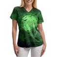 thumbnail image 2 of enyan Halloween Womens Shirt Funny Pumpkin Printed Shirts Short Sleeve Graphic Tees Fall T-Shirts Tops Woman Halloween Shirt(Green,M), 2 of 7