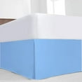 thumbnail image 2 of Pleated Bed Skirt - Box Pleated Microfiber Split Corner Bed Skirt - Light Blue, King -14 Inch Drop, 2 of 4