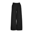 thumbnail image 4 of fatyb Women's Wide Leg Sweatpants Pleated High Waist Casual Pants Loose Comfy Sweat Pants with Pockets, 4 of 6
