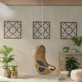 thumbnail image 2 of GDF Studio Berrien Indoor/Outdoor Wicker Hanging Chair with 8 Foot Chain (NO STAND), Light Brown and Dark Gray, 2 of 9