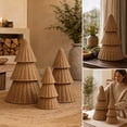 thumbnail image 6 of FeiBiQiuBi Hand-Woven Style Resin Tree Ornament, Decor Gift Rattan Wicker Christmas Cone Tree, Holiday Tabletop Hanging Accent Piece, Winter Home Display for Shelf Mantel Desk, 6 of 7