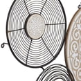 thumbnail image 5 of DecMode Black Metal Floral Wire Plate Wall Decor with Brown and White Scrolls, 5 of 14