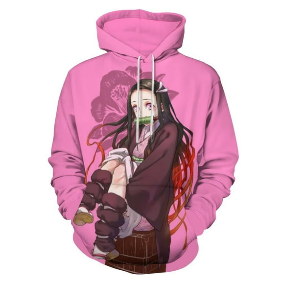 Kamado Nezuko Unisex Sweatshirts Loose Pullover Sweater Hooded Hoodie 3D Printing Jacket Winter Fall Clothes S