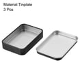 thumbnail image 3 of Uxcell  3.43" x 2.36" x 0.71" Tin Box Empty Storage Containers with Lids Tinplate Black 3pcs, 3 of 4