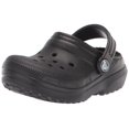 thumbnail image 1 of Zuecos Crocs Classic con forro para niños, negros, sin cordones, talla 6, 1 of 2