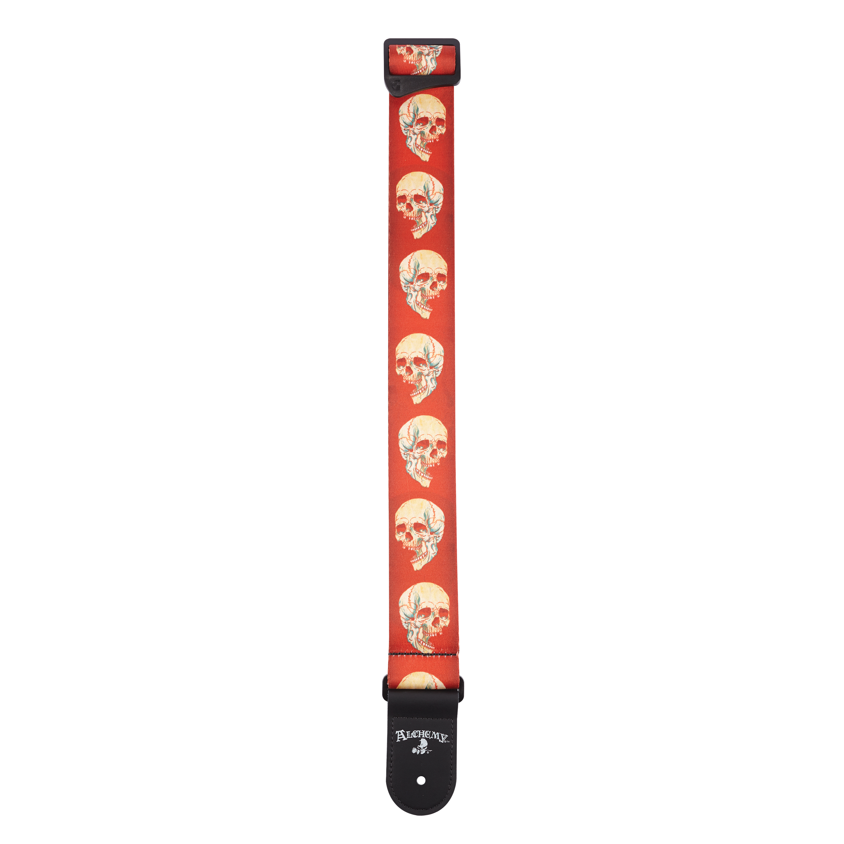D'Addario Alchemy Guitar Strap, Live Life Skull, 50AL08