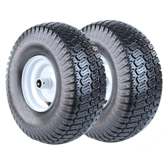 Hi-Run 2 Set SU05 15X6.00-6 4PR Lawn and Garden Tire & Wheel Assembly Fits 15X6.00-6nhs, 15X6X6