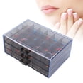 thumbnail image 4 of Caja de almacenamiento Ticfox para decoración de uñas 72 rejillas 3 capas Negro transparente, 4 of 13
