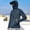 Navy, variant on Men's Solid Full Face Cover Drawstring Hooded Quick Dry UV Protection Jacket, Breathable Outerwear for Cycling Running Black XXL