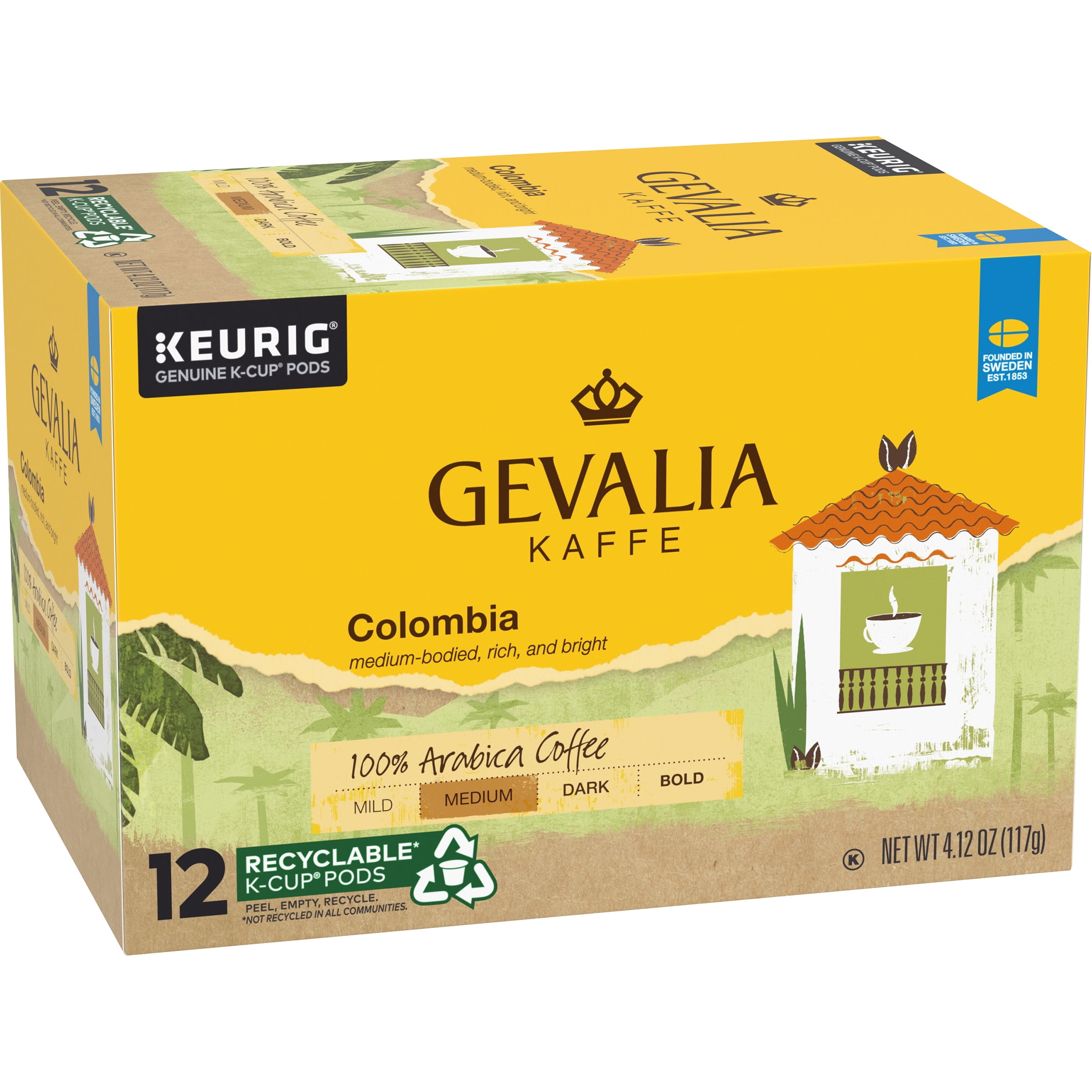 Gevalia Colombia Blend Medium Roast K‐Cup® Coffee Pods, 12 ct. Box
